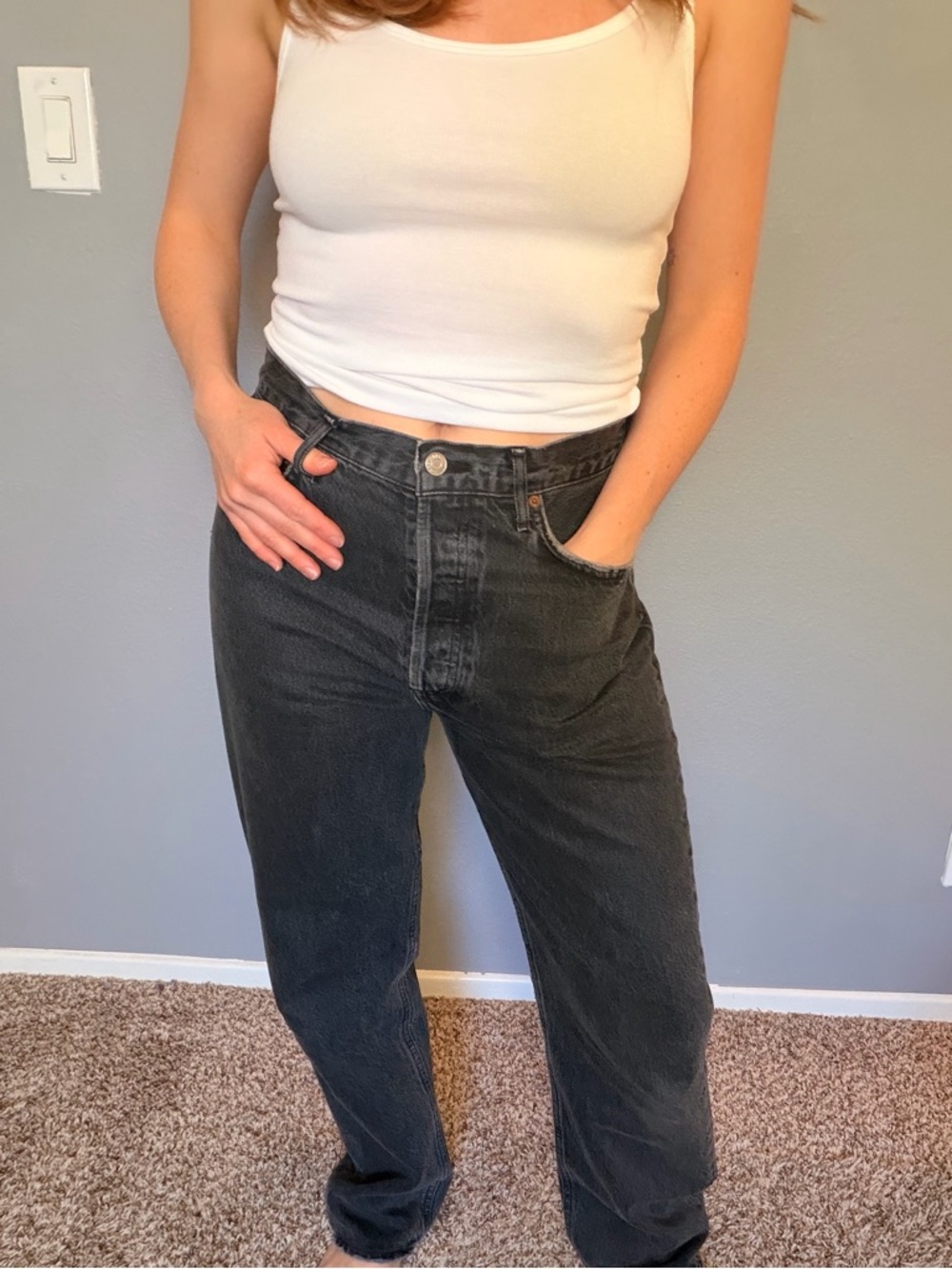 Agolde Black Boyfriend Jeans